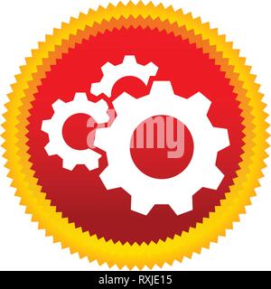 Zahnrad, Zahnrad Symbol. Reparatur, Wartung, Mechanik Konzept Symbol Stock Vektor