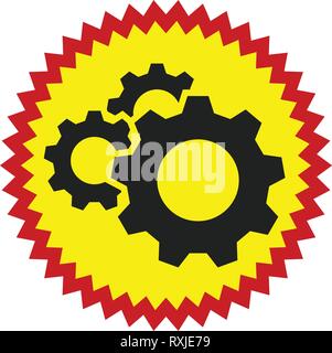 Zahnrad, Zahnrad Symbol. Reparatur, Wartung, Mechanik Konzept Symbol Stock Vektor