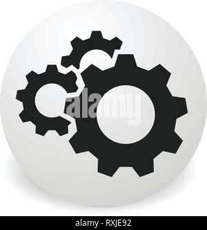 Zahnrad, Zahnrad Symbol. Reparatur, Wartung, Mechanik Konzept Symbol Stock Vektor