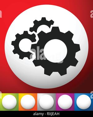 Zahnrad, Zahnrad Symbol. Reparatur, Wartung, Mechanik Konzept Symbol Stock Vektor