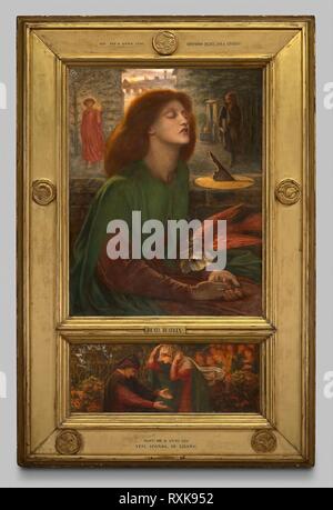 Beata Beatrix. Dante Gabriel Rossetti; Englisch, 1828-1882. Datum: 1871-1872. Abmessungen: 34 7/16 x 27 1/4 in. (87,5 × 69,3 cm) Predella: 26,5 × 69,2 cm. Öl auf Leinwand. Herkunft: England. Museum: Das Chicago Art Institute. Stockfoto