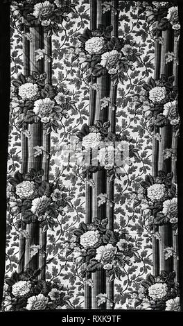 Panel. England. Datum: 1801-1825. Abmessungen: 108 × 59,1 cm (42 1/2 x 23 1/4 in.). Baumwolle, in Leinwandbindung; Rolle und Block gedruckt. Herkunft: England. Museum: Das Chicago Art Institute. Stockfoto