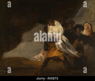 Der Mönch. Francisco José de Goya y Lucientes; Spanisch, 1746-1828. Datum: 1805-1815. Abmessungen: 12 3/16 x 15 5/16 in. (31 x 39,2 cm). Öl auf Leinwand. Herkunft: Spanien. Museum: Das Chicago Art Institute. Stockfoto