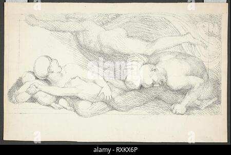 Zahlen. John flaxman; Englisch, 1755-1826. Datum: 1812-1822. Abmessungen: 285 × 178 mm. Auf Elfenbein webte Papier Lithographie. Herkunft: England. Museum: Das Chicago Art Institute. Stockfoto