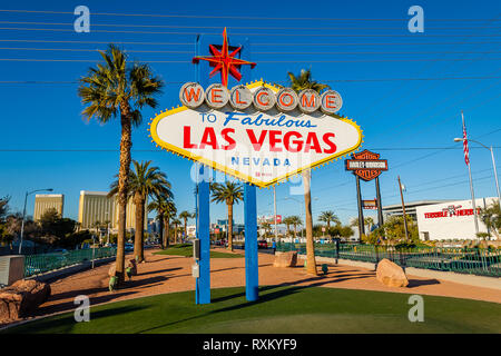 Zu fabelhaften Las Vegas Willkommen Stockfoto