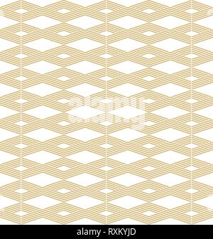 Gold geometrische Muster Vektor. Japanische Hintergrund. Stock Vektor