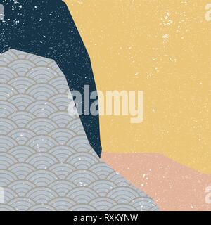 Japanische Schablone Vektor. Geometrische Muster und abstrakten Hintergrund. Stock Vektor
