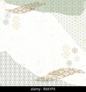 Sommer abstrakt Hintergrund im japanischen Stil. Geometrische Muster Vektor. Stock Vektor