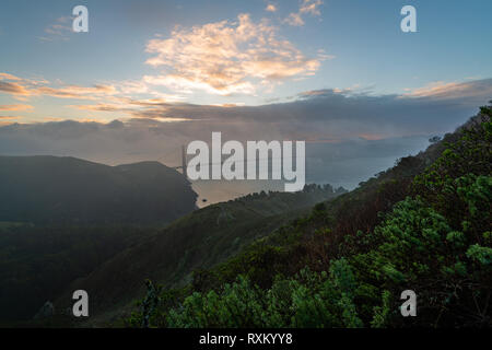 Sonnenaufgang von Marin Headlands Stockfoto
