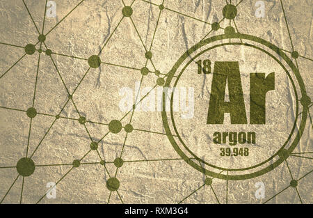 Argon chemisches Element. Stockfoto