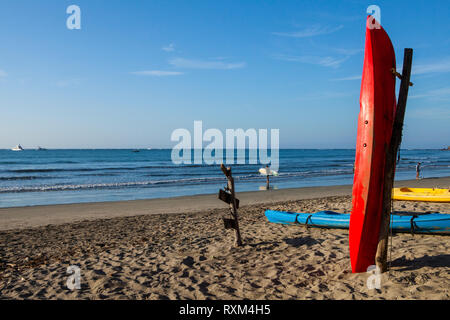 Samara, Guanacaste/Costa Rica-January 25, 2019: Samara Beach. Lieblingsstrand auf Costa Rica's Pacific coast. Stockfoto