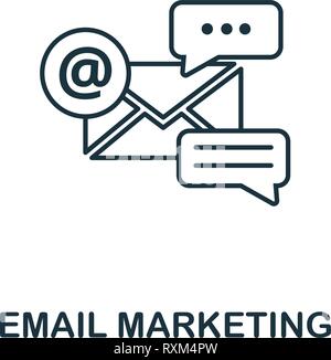 E-Mail Marketing Symbol dünne Linie Stil. Symbol von online Marketing icons Collection. Umrisse e-Mail-Marketing Symbol für Web Design, Apps, Software Stock Vektor