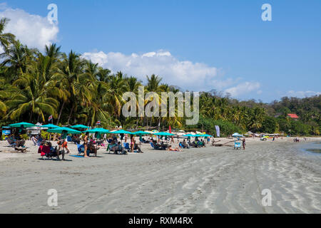 Samara, Guanacaste/Costa Rica-January 25, 2019: Samara Beach. Lieblingsstrand auf Costa Rica's Pacific coast. Stockfoto