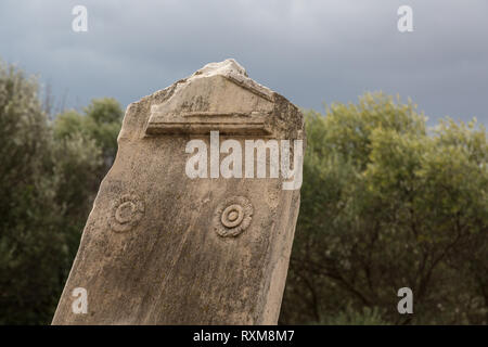 Athen, Griechenland - Februar 7, 2019: alte Website von Stoa Attalosa in Athen Agora. Stockfoto