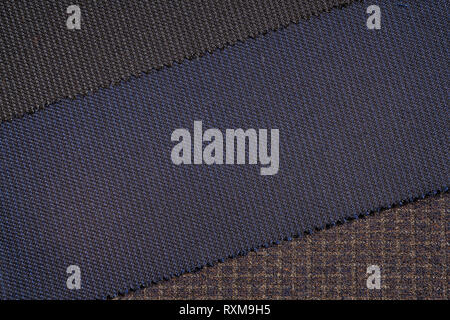 Close up Probe Gewebe für Interior Design, Materialauswahl Stockfoto