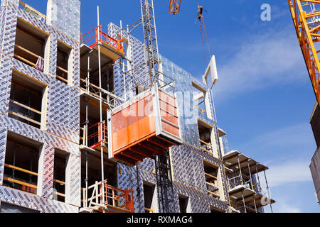 Sundbyberg, Schweden - 15. Juni 2016: Neubau von Wohngebäuden. Stockfoto
