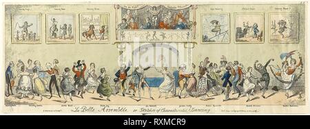 La Belle Assemblée. George Cruikshank (Englisch, 1792-1878); durch S.W. veröffentlicht. Fores (Englisch, 1761-1838). Datum: 1817. Abmessungen: 180 × 545 mm (Bild); 202 × 553 mm (Blatt, in die Platte geschnitten). Papierkörbe Ätzung auf Webte Papier. Herkunft: England. Museum: Das Chicago Art Institute. Stockfoto