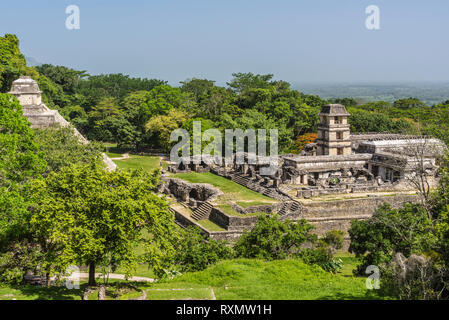 Maya-Ruinen von Palenque, Chiapas, Mexiko Stockfoto