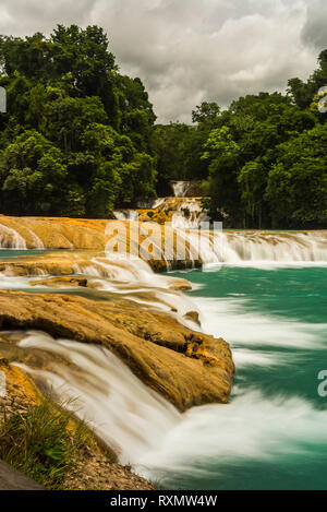 Wasserfälle von Agua Azul, Chiapas, Mexiko Stockfoto