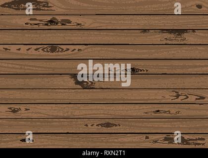 Dielenstruktur. Holzoberfläche. Vektorabbildung. Natürliches Hintergrunddesign. Stock Vektor