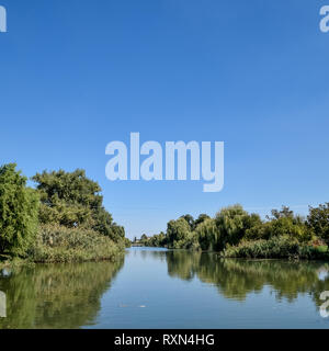 Poltawa Yerik. Landschaft Fluss, Wasser und Bäume Stockfoto