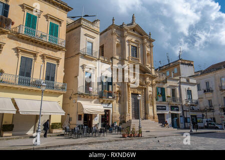 LECCE, Apulien, Italien - Kirche (Chiesa) von Santa Maria della Grazia auf Sant'Oronzo Platz (Piazza) in der Altstadt. Apulien Stockfoto