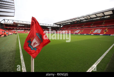 Allgemeine Ansicht der Fahne vor der Premier League Match in Liverpool, Liverpool. Stockfoto