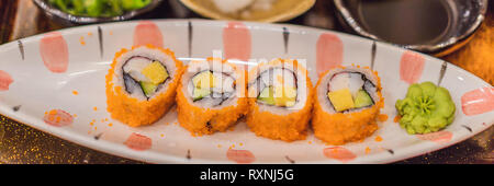 Japanische Bento. Essen in ein japanisches Restaurant, Banner, LANGE FORMAT Stockfoto