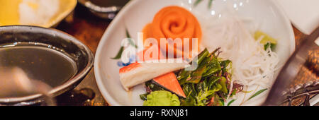 Japanische Bento. Essen in ein japanisches Restaurant, Banner, LANGE FORMAT Stockfoto