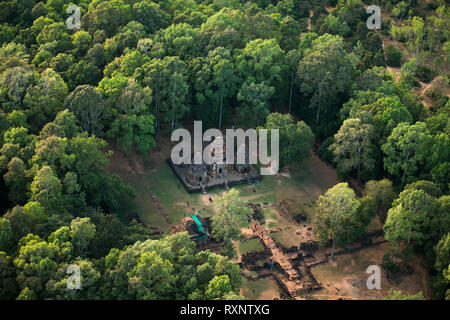 Angkor Tempel Ruinen aus der Luft Stockfoto