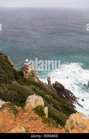 Kapstadt, Südafrika - Dezember 12, 2014: Neue Leuchtturm bei Dias Point, Cape Point im Table Mountain National Park. Stockfoto