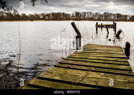 Landschaft mit See bei Fincken, Deutschland Stockfoto