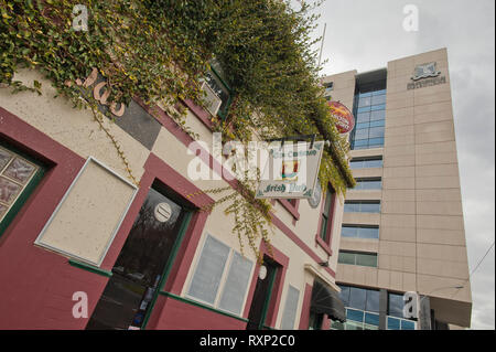 Die Corkman Hotel vor zu demolieren, Carlton, Melbourne, Victoria, Australien Stockfoto