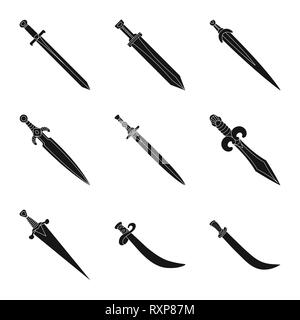 Langschwert, Griff, Power, Spanisch, Schlacht, krummsäbel, Templer, viking, Griff, der Eroberer, Stahl, Dekoration, Pirat, antike, Silber, Stern, Gold, alt, Krieger, Ornament, Kupfer, Mord, Militär, Ritter, Soldat, Stein, Ruby, Fantasy, Sharp, Messer, Schwert, Dolch, Messer, Waffen, Sabre, mittelalterliche, Spiel, Rüstung, Set, Vector, Icon, Illustration, isoliert, Sammlung, Design, Element, Grafik, Zeichen, Schwarz, einfachen Vektor Vektoren, Stock Vektor