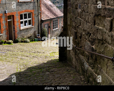 Gold Hill ('Hovis' Hill), Shaftesbury, Dorset, Großbritannien Stockfoto