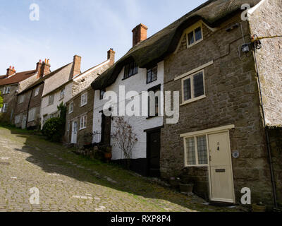 Gold Hill ('Hovis' Hill), Shaftesbury, Dorset, Großbritannien Stockfoto