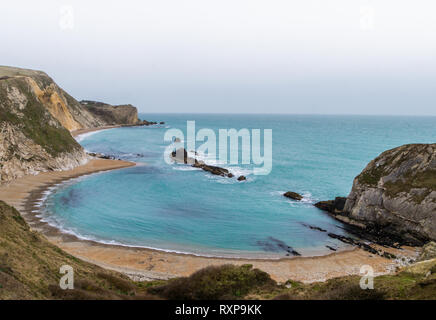 Man O' War Felsen, Man O'War Bay, Durdle Door, Lulworth, Lulworth Cove, Dorset, Großbritannien Stockfoto