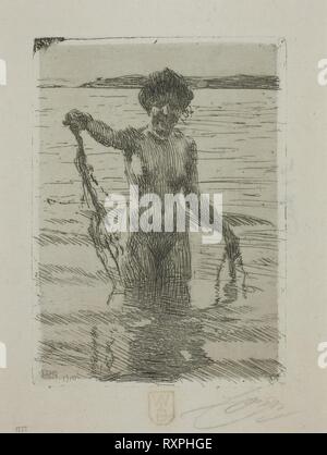 Algen. Anders Zorn; Schwedisch, 1860-1920. Datum: 1910. Abmessungen: 115 x 74 mm (Bild); 109 x 200 mm (Platte); 280 x 199 mm (Blatt). Radierung auf Papier, sind auf der Karte. Herkunft: Schweden. Museum: Das Chicago Art Institute. Stockfoto