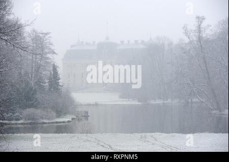 Pszczyna, Katowice, Polska, historischen, Schloss, Architektur, Stockfoto