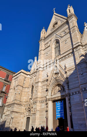 Neapel Kampanien Italien. Neapel Kathedrale (Duomo di Napoli, Kathedrale Santa Maria Assunta oder Kathedrale San Gennaro) ist eine römisch-katholische Cathedra Stockfoto