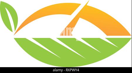 Leaf Logo Design Vector Vorlage festlegen Stock Vektor