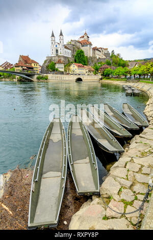 Aarburg Altstadt im Kanton Aargau, Schweiz Stockfoto