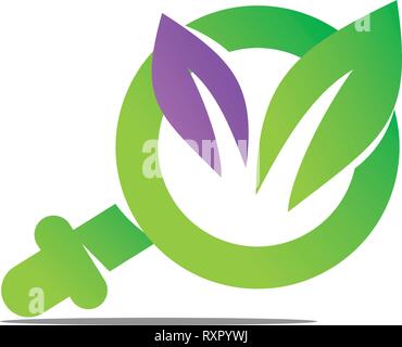 Leaf Logo Design Vector Vorlage festlegen Stock Vektor