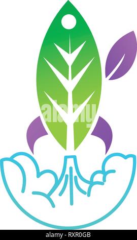 Leaf Logo Design Vector Vorlage festlegen Stock Vektor