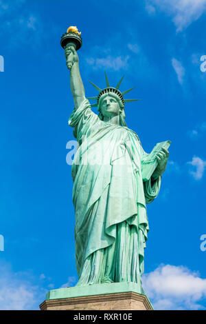 Die Freiheitsstatue auf Liberty Island, New York Stockfoto