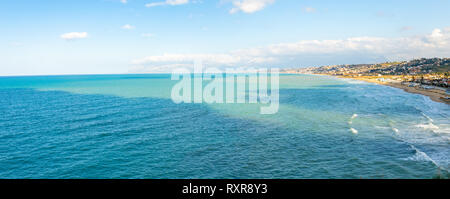 Schönen Meerblick von Alcamo Marina, Sizilien, Italien Stockfoto