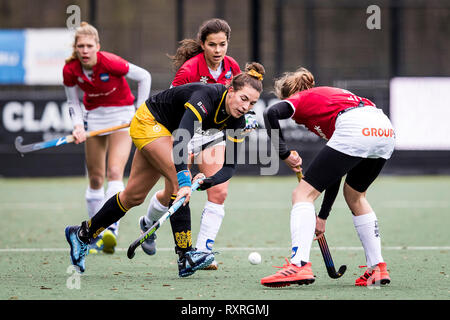 DEN BOSCH-10-03-2019, HC Den Bosch D1-Hurley, Eishockey Saison 2018 / 2019. Hockeycomplex Oosterplas. Frederique Matla während dem Spiel HC Den Bosch D1-Hurley. Stockfoto