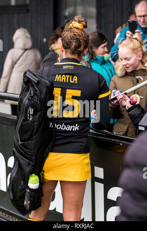 DEN BOSCH-10-03-2019, HC Den Bosch D1-Hurley, Eishockey Saison 2018 / 2019. Hockeycomplex Oosterplas. Frederique Matla während dem Spiel HC Den Bosch D1-Hurley. Stockfoto