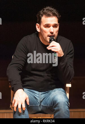 Lausanne, Schweiz. 10. März, 2019. Treffen mit Matt Dillon, der amerikanische Schauspieler an den Sitzungen des 7. Kunst in Lausanne in der Schweiz am 10-03-2019. Quelle: Eric Dubost/Alamy leben Nachrichten Stockfoto