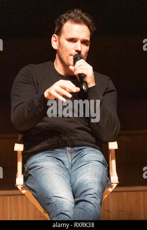 Lausanne, Schweiz. 10. März, 2019. Treffen mit Matt Dillon, der amerikanische Schauspieler an den Sitzungen des 7. Kunst in Lausanne in der Schweiz am 10-03-2019. Quelle: Eric Dubost/Alamy leben Nachrichten Stockfoto